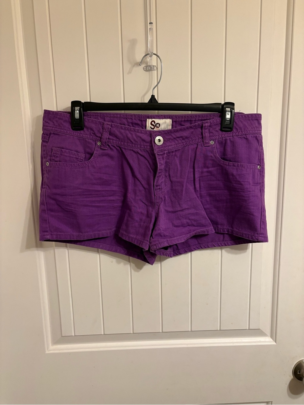 SO Bright Purple Denim Jean Shorts
